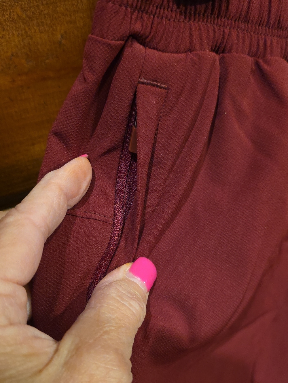 Athletic Shorts in Deep Burgundy, Small - Picture 3 of 7